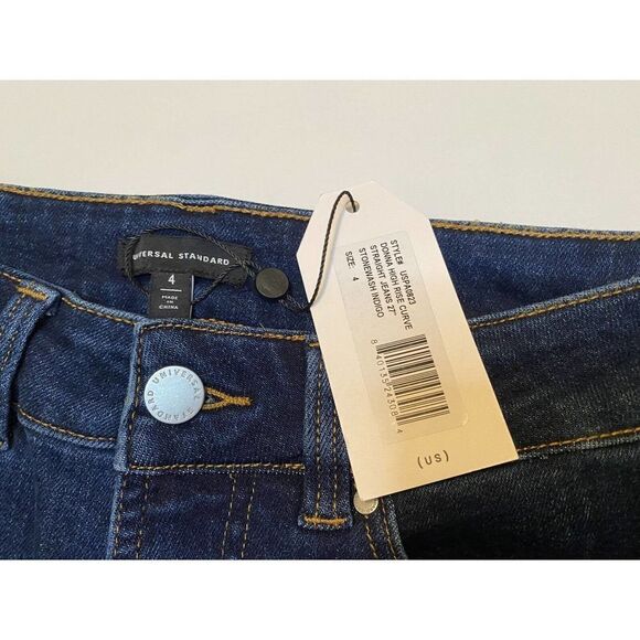 Universal Standard Donna High Rise Curve Straight Jeans 27", Blue, USA W Size 4 - Picture 5 of 5